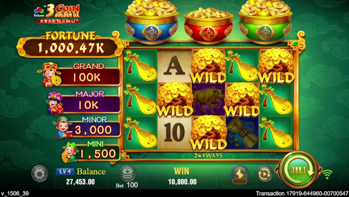 3 Coin Golden OX game interface screenshot 5