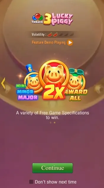 3 Lucky Piggy game interface screenshot 2