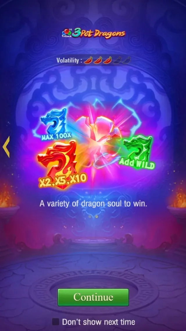 3 Pot Dragons game interface screenshot 2
