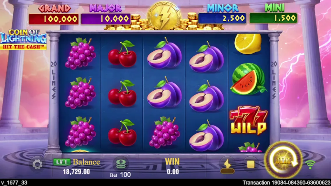 Coin of Lightning game interface screenshot 1