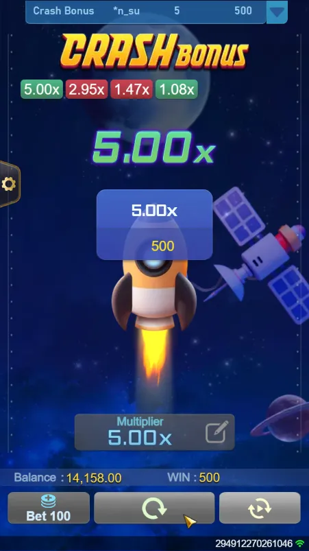 Crash Bonus game interface screenshot 2