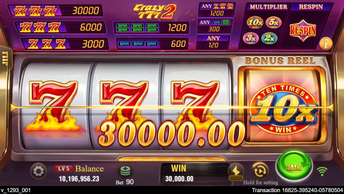 Crazy777 2 game interface screenshot 4