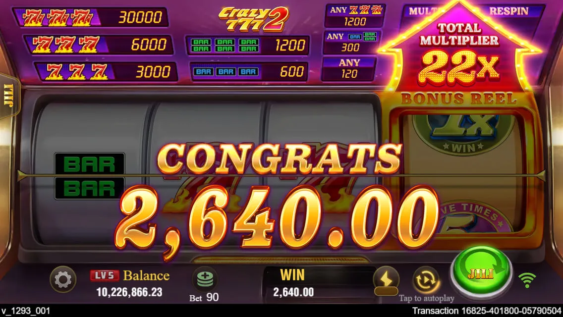 Crazy777 2 game interface screenshot 5