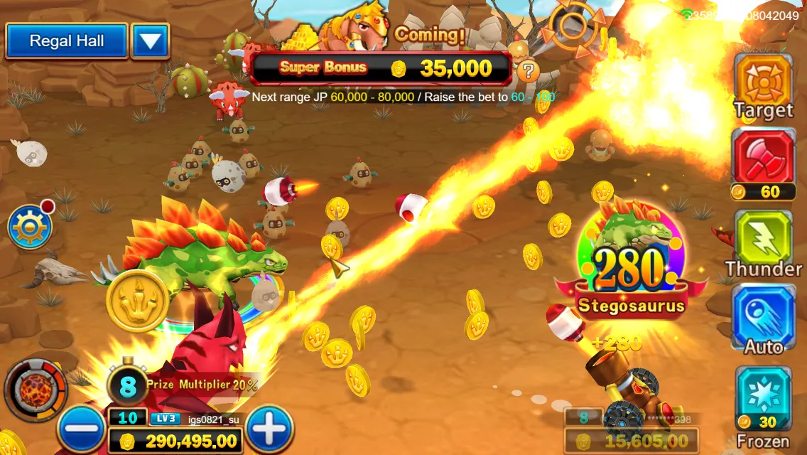 Dinosaur Tycoon game interface screenshot 4