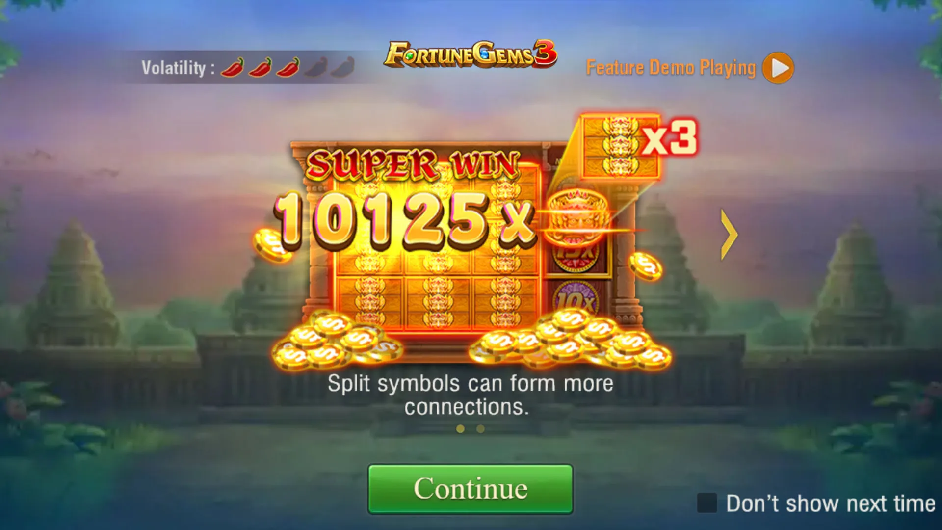 Fortune Gems 3 game interface screenshot 1