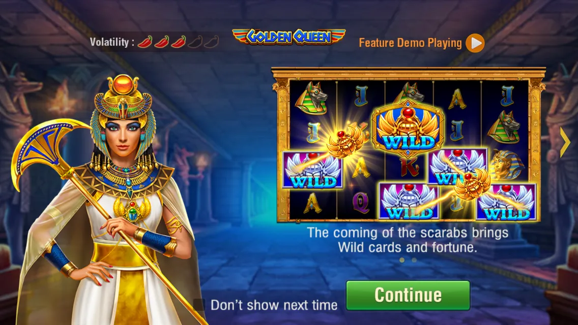 Golden Queen game interface screenshot 1