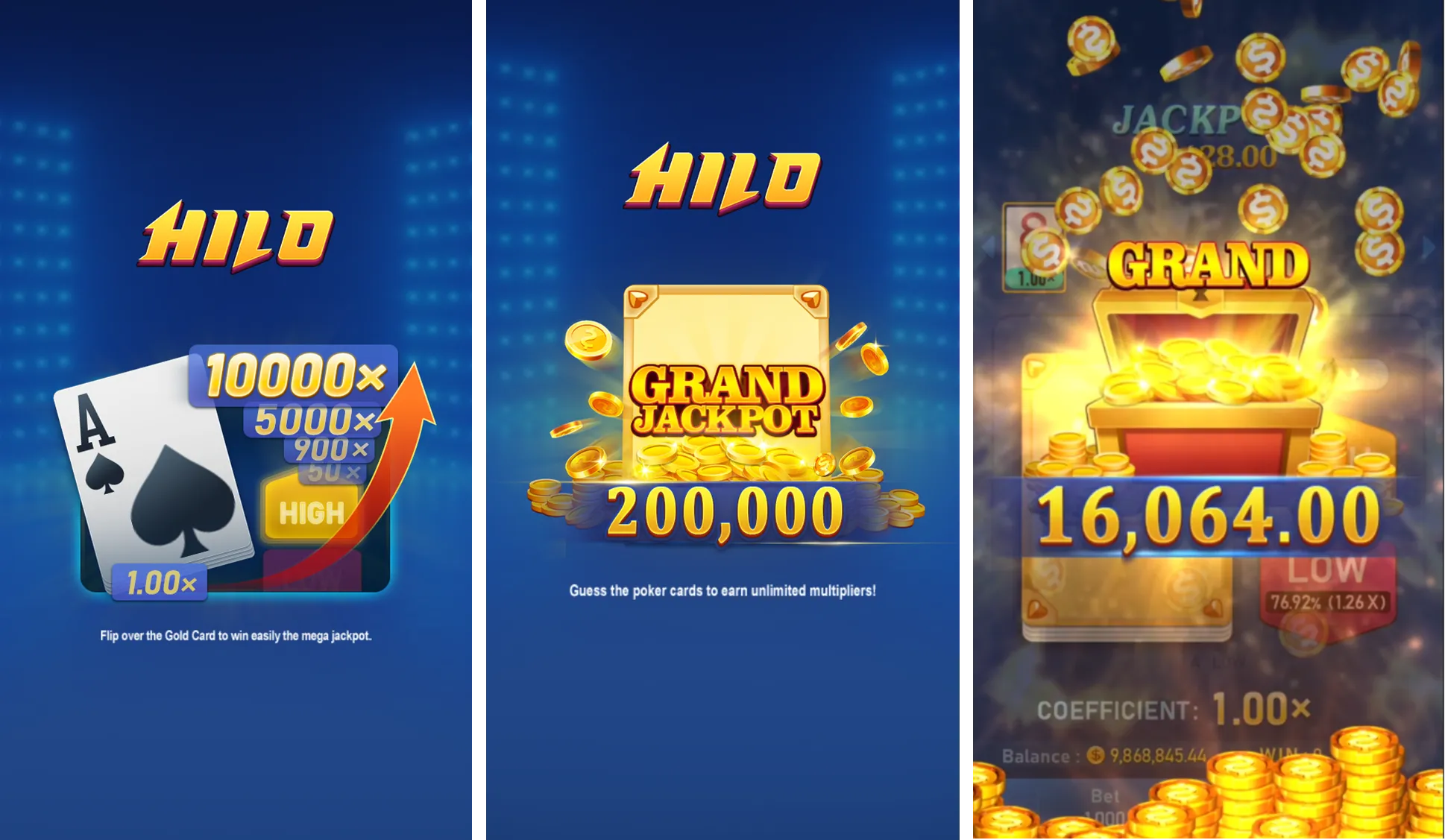HILO game interface screenshot 1