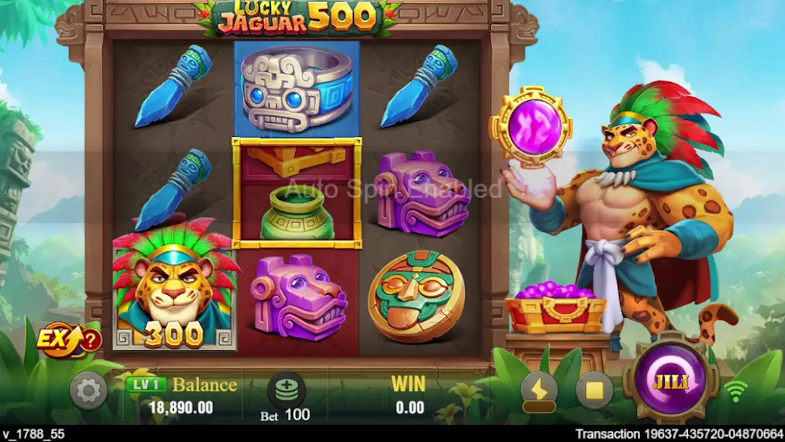Lucky Jaguar 500 game interface screenshot 4