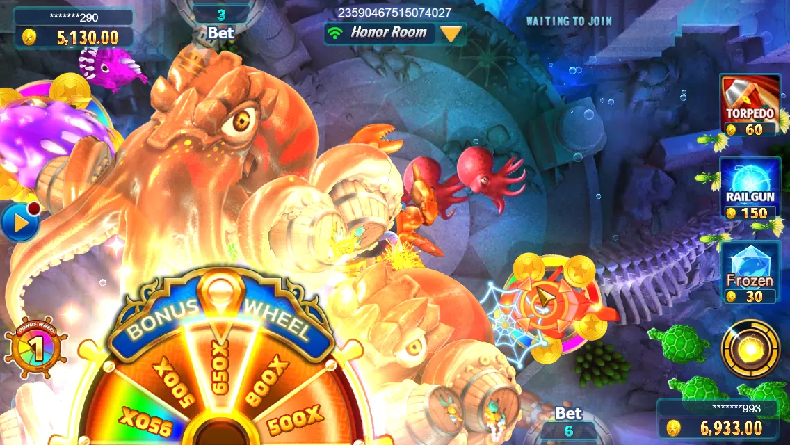 Mega Fishing game interface screenshot 2