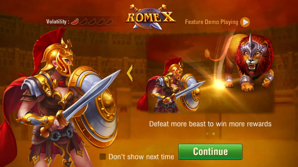 ROMA X game interface screenshot 2