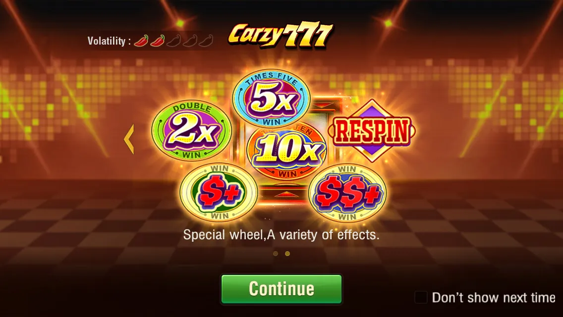 Speed 777 game interface screenshot 2
