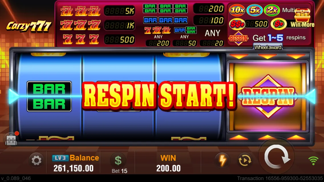 Speed 777 game interface screenshot 5